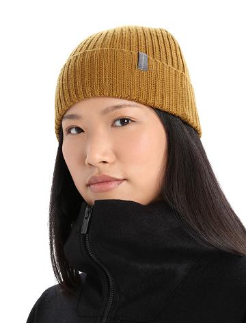 Dámské Klobouky Icebreaker Unisex Merino Rixdorf Cuff Beanie Hnědé | CZ 1456HAPK